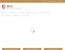 Tablet Screenshot of bcgcertification.org